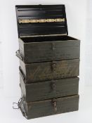A quantity of four Italian 7.62 Bren magazines transit boxes.
