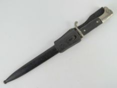 A WWII German K98 Parade bayonet, 24.5cm blade marked for Carl Eickhorn Solingen.