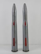Two 40MM Bofors training round, No.2 drill, dated 1954.