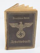 A WWII German employment record book Deutsches Reich Arbeitsbuch for a Horst Birka b.