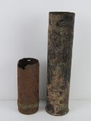 A relic WWI 7.5cm shell casing.