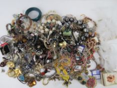 A quantity of assorted costume jewellery inc two 'as new' John Lewis corsages.