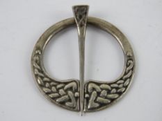 A Scottish silver kilt pin / plaid brooch, 'Iona' marked to back and numbered 102, stamped Sterling,