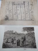 'The Road from London to Buckingham' a monochromatic strip map by John Ogilby, 34 x 45cm,