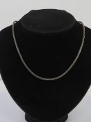 An unusual and substantial silver chain necklace, 925 and makers marks upon, 45cm in length, 15.8g.