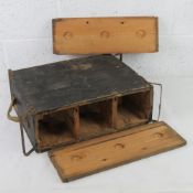 A WWII German wooden transit case, havin
