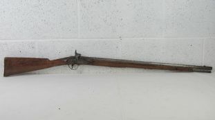 An antique British Enfield percussion .