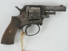 A deactivated Belgian Bulldog type .32 calibre six shot pocket revolver. With EU cert.