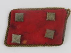 A WWII German SA Officer's collar patch rank of SA Sturmbanfuhrer (Major).