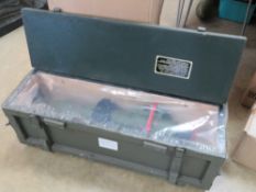 An inert Soviet 9M14 Malyutka missile in transit case.