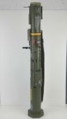 A deactivated M97 ILAW 84mm light anti tank weapon having moving front grip, shoulder rest,
