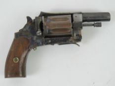 A deactivated Belgian .25 Calibre six shot pocket revolver. With EU cert.