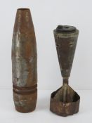 An 85mm Eastern bloc projectile, fired from the D44 cannon and the T34 85, approx 30cm long.