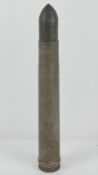 A WWII German 3.7cm Pak shell with an AP head, the case being dated 44.