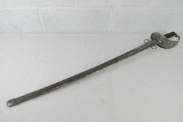 An 1885 Cavalry Trooper sword with scabbard, having 'WEYFRSBERG KIRSCHBAUM &Cie SOLINGEN',
