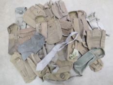A quantity of assorted militaria including; DP28 magazine pouch, seven MG53 gunners bags,