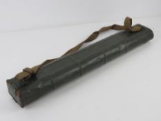 A WWII German MG42 twin spare barrel case with carry strap.