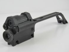 An HK G36 double optical/red dot sight with collimator, made by scope maker Hensoldt.