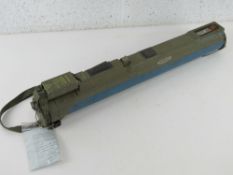 A deactivated M72 LAW rocket launcher 21mm sub munition trainer, opens and closes,