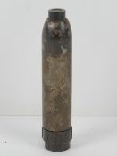 An inert WWII German K98 rifle grenade, both the head and base unscrew, dated 1943.