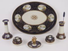 A six piece Noritake dressing table set.