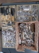 A very large quantity of assorted good quality flatware including knives, fork, spoons,