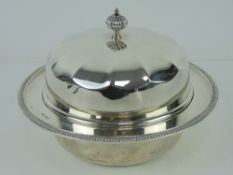 A HM silver chafing dish with liner and divider,