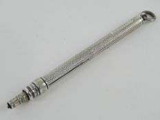 An Samson Mordan & Co chatelaine propelling pencil, white metal case marked 'S.