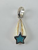 Links of London; An HM silver 'shooting star' charm 'as new' in box.