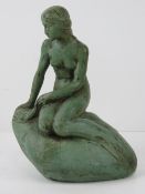 A stoneware figurine of the Little Mermaid, 23cm high.