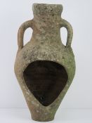 A garden planter in the form of an amphora approx 42cm in length.