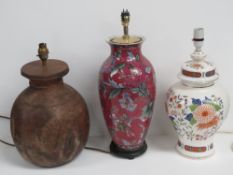 Three assorted side lights,