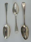 A George III HM silver table spoon hallmarked London 1810 with indistinct maker's mark.
