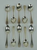 A set of five HM silver teaspoons hallmarked London 1895,