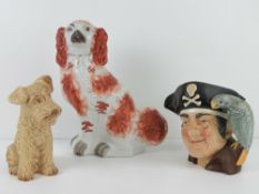 An early 20th century Staffordshire Spaniel,