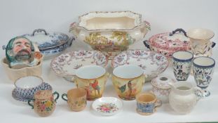 A quantity of assorted ceramics included two lidded tureens,