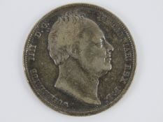 A William IV 1836 full silver half crown, 32mm diameter, 13.5g.