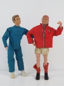 A vintage Action Man made by Palitoy and wearing 'Manchester United' football kit,