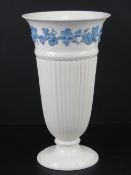 A creamware Wedgewood of Etruria vase having applied Bacchus decoration upon, 33cm high.