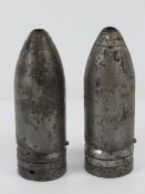 Two inert WWI Russian Diakonov rifle gre