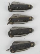 Four A.B.L Jack knives, dated 50s.