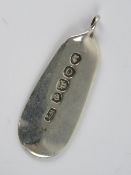 An unusual handmade spoon pendant made from a Georgian spoon handle, measuring 4.3cm in length.