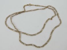 A 9ct gold curb link chain, hallmarked 375 and measuring 51.5cm in length, 1.7g.