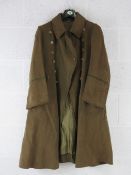 A WWII Japanese Great coat with buttons.
