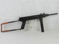 A deactivated Madsen M50 sub machine gun