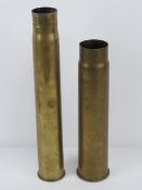 A brass British shell case dated 1901 an