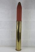 An inert German 10.5cm Naval Mk3 shell having with a Dopp.Z.92.n.F fuse, dated 1906. 105cm high.