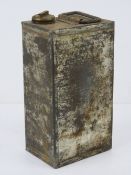 A WWII British Vickers oil can. 19.5cm high with stopper and loop handle over.