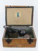 A WWII German 9MM ammunition wooden box for the P08 luger,