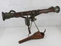 A WWII German 80cm M/41 periscope with tripod in original case, manufactured in Switzerland.